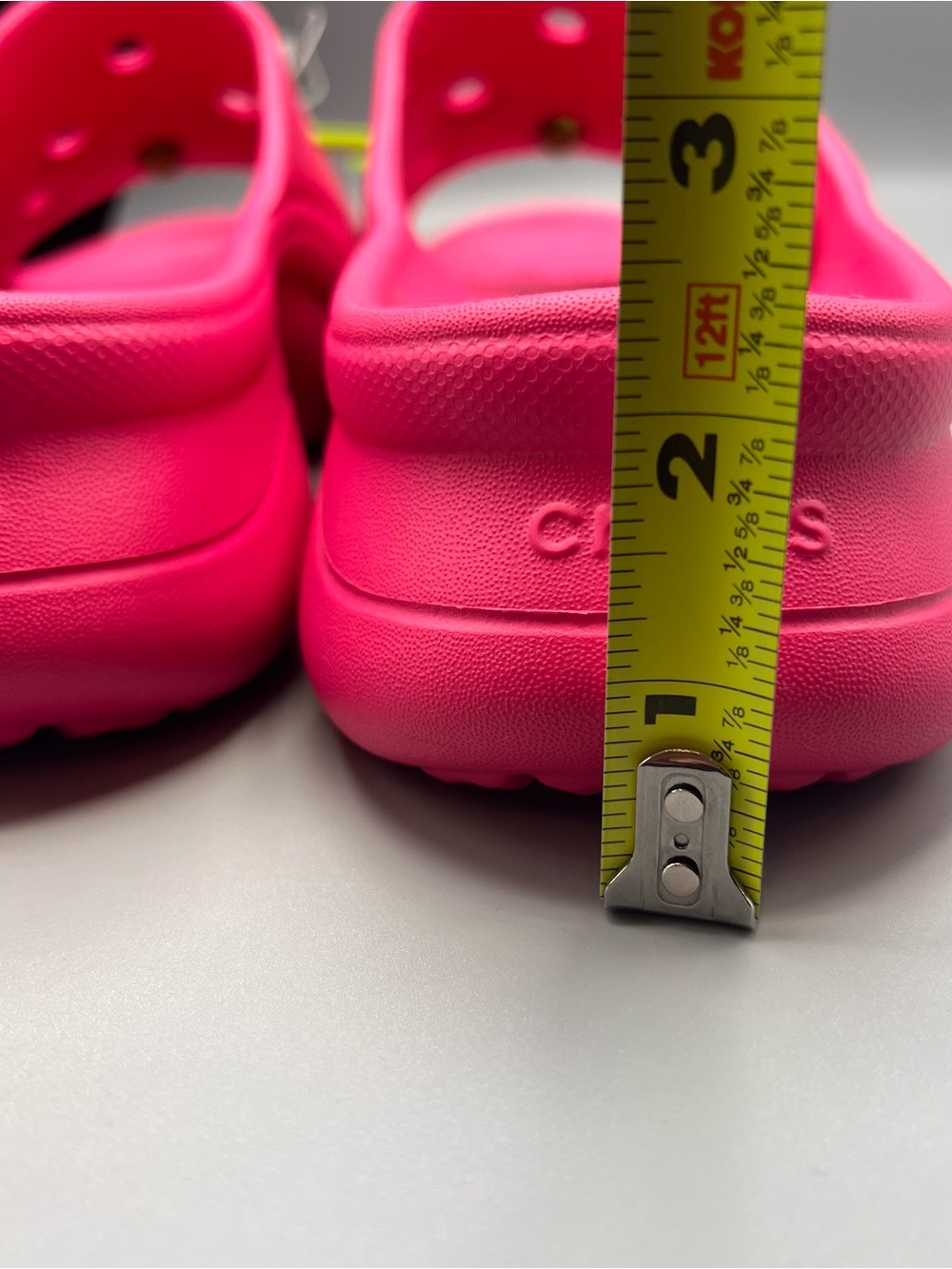 Crocs BAE Slides Slip On Platform Sandals/Slide, DRAGON FRUIT PINK, Sz. 7 NWT - Picture 4 of 9